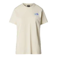 Koszulki i topy damskie - The North Face NF0A8C4W973 W S/S Box NSE TAILGRID INFILL Relaxed Te Damska koszulka White Dune/Wirtualny Niebieski, rozmiar XXL, White Dune/Virtual Blue, XXL - miniaturka - grafika 1