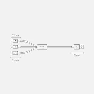 Baseus Superior 3w1 kabel USB - Lightning / USB Typ C / micro USB 3,5 A 1,5 m niebieski (CAMLTYS-03) - Kable USB - miniaturka - grafika 20