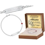 Pamiątka Pierwszej Komunii Świętej - Srebrna Bransoletka 925 Biedronka ID Grawer - miniaturka - grafika 1