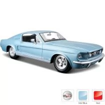 Maisto Ford Mustang GT 1967: nadania modelu samochodu 1: 24, z drzwiami i maski silnika do otwierania, gotowy model, 20 cm, czerwony (531260) - Kolekcjonerskie modele pojazdów - miniaturka - grafika 1
