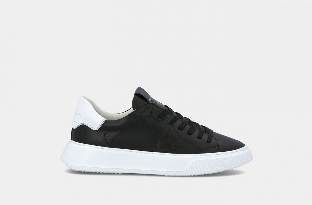 sneakers uomo philippe model paris btlu v002 - temple veau blanc noir