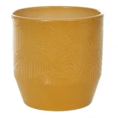 Donice - Osłonka ceramiczna 17 cm ciemny curry lazur Cermax - miniaturka - grafika 1