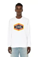 Bluzy męskie - Diesel Męska bluza z kapturem S-ginn-k27, 100-0hayt, XL - miniaturka - grafika 1