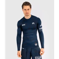 Kimona, stroje i obuwie - UFC Venum Rashguard Długi Rękaw Fusion Fight Week Performance Oceanic Blue - miniaturka - grafika 1