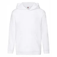 Bluzy dla dziewczynek - Bluza Dziecięca Z Kapturem Hooded Sweat Biały r. 5-6(116) - miniaturka - grafika 1