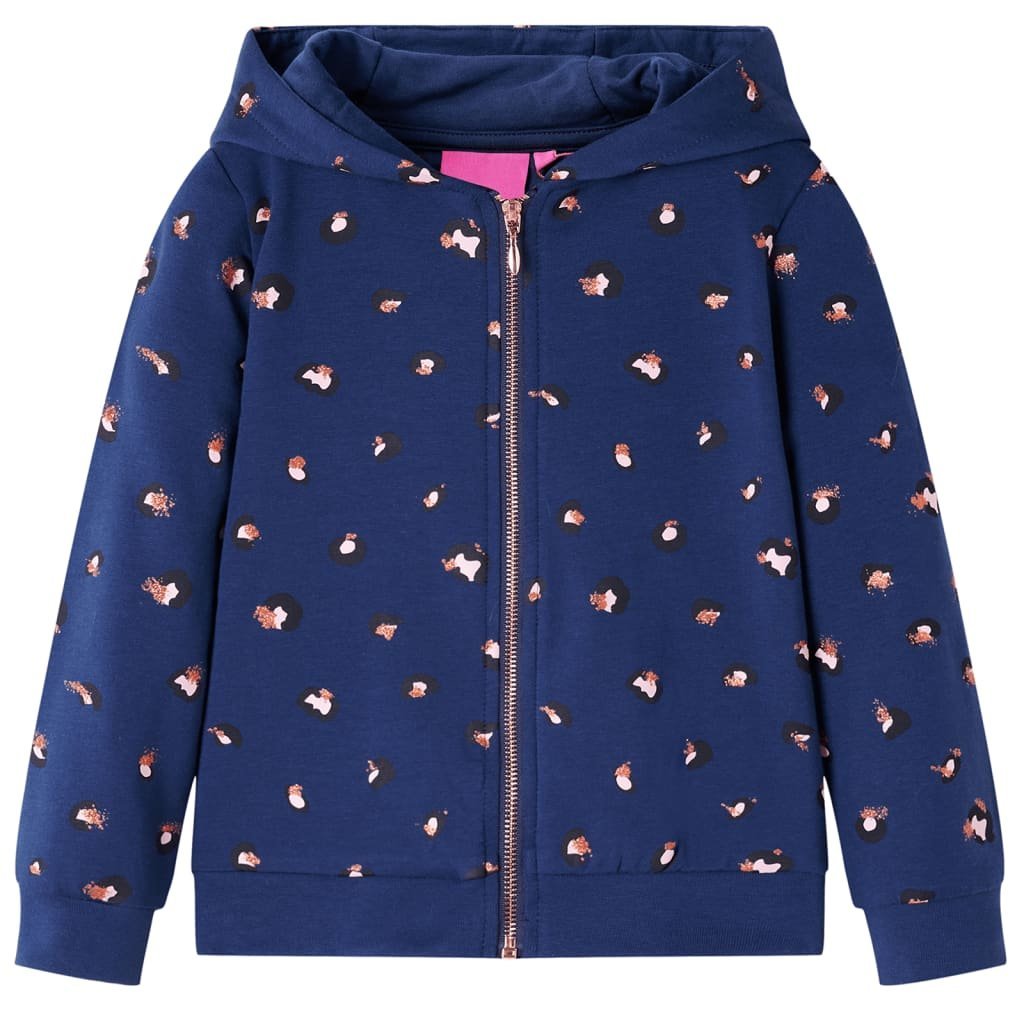 Bluza dziecięca z kapturem, granatowa, 128