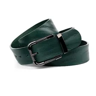 Paski - Anthoni Crown Unisex pasek damski, ciemnozielony, 115, ciemnozielony, 115 - miniaturka - grafika 1