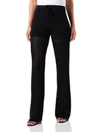 Spodnie damskie - HUGO Damskie spodnie Slonise Knitted, czarny (Black1), M - miniaturka - grafika 1