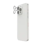 Szkła hartowane na telefon - Hama Ochrona aparatu na telefon komórkowy iPhone 16 Pro / 16 Pro Max (3 pojedyncze soczewki, ochrona soczewek iPhone, odporna na uderzenia, 9H, folia ochronna przyjazna dla obudowy, osłona telefonu - miniaturka - grafika 1
