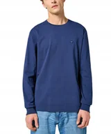 Koszulki męskie - Koszulka Wrangler LS SIGN OFF TEE 112357362 Navy M - miniaturka - grafika 1