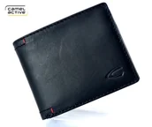 Portfele - Skórzany portfel męski Camel Active 181-702-60 – skóra licowa czarna 181 702 60 - miniaturka - grafika 1