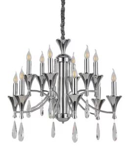 Lumina Deco Deco KLASYCZNA LAMPA WISZĄCA CHROMOWANA LIBERO W12 LDP 1230-12 (CHR) - Lampy sufitowe - miniaturka - grafika 1