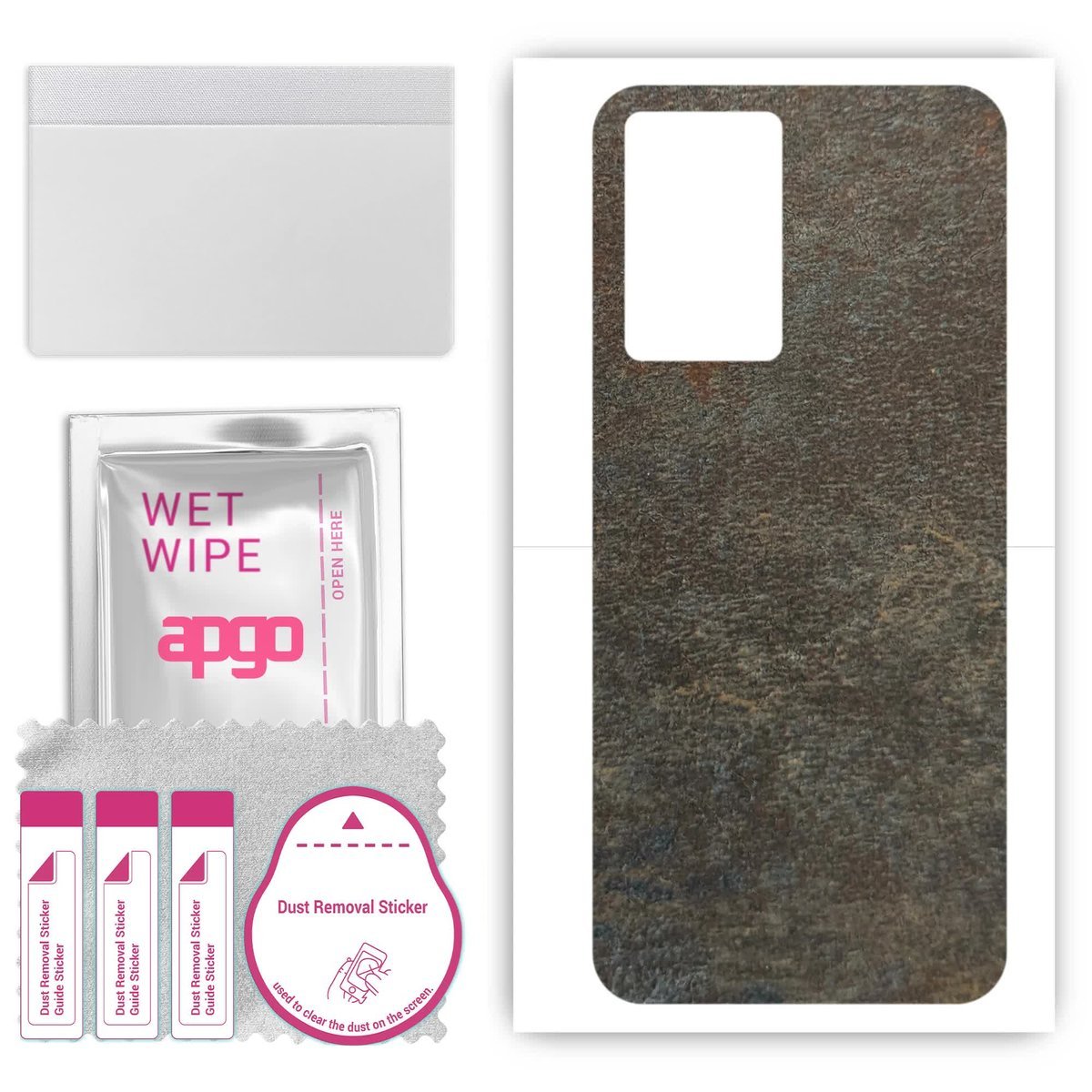 Folia naklejka skórka strukturalna na TYŁ do Oppo A57s - Kamień Księżycowy - apgo SKINS