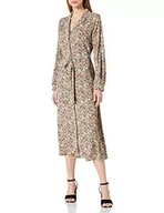 Sukienki - ONLY Damska sukienka Onlkendall L/S Shirt Dress WVN, Kamień pumice Stone/Aop:green Flower, XS - miniaturka - grafika 1