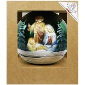 Bombki - Bombka szklana dekorowana święta rodzina 15 cm - miniaturka - grafika 1