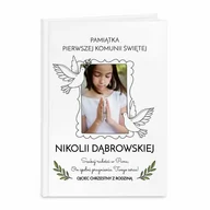 Pamiątka Pierwszej Komunii Świętej - Biblia rozmiar M z nadrukiem dla dziewczynki na komunię - miniaturka - grafika 1