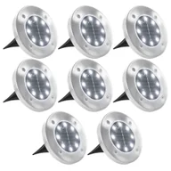 Lampy ogrodowe - The Living Store Solarne lampy gruntowe - 8 szt. - białe LED - Lampa Solarna - miniaturka - grafika 1