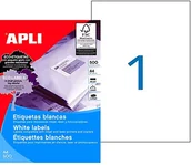Etykiety do drukarek - APLI 1788 pudełko 500 arkuszy etykiety polivalent 210 x 297 mm, białe - miniaturka - grafika 1