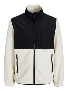 Jack & Jones Kurtka polarowa w kolorze kremowo-czarnym - Odzież trekkingowa męska - miniaturka - grafika 1
