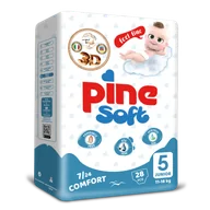 Pieluchy - Pine Soft 3D pieluchy rozmiar 5 Junior 11-18 kg 28 sztuk - miniaturka - grafika 1
