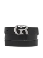 Paski - Gino Rossi Pasek Damski BLYL23007 Czarny - miniaturka - grafika 1