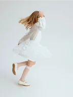 Sukienki i spódniczki dla dziewczynek - Reserved - Tiulowa spódnica z kwiatowym motywem - biały - miniaturka - grafika 1