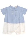 Kombinezony dla dzieci - Nanan - Pagliaccetto+t-shirt Bia/azzurro E25137 - Nanán - miniaturka - grafika 1