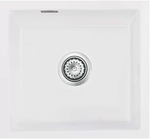 Zlewozmywak ceramiczny SYSTEMCERAM Mera 42 U Polar Korek automatyczny 5301 02 - Zlewozmywaki - miniaturka - grafika 1