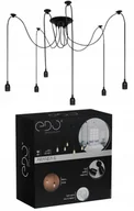 Lampy sufitowe - Lampa Sufitowa Wisząca Żyrandol Pająk Loft 6xE27 Led Edo - miniaturka - grafika 1
