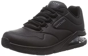 Skechers Sneakersy damskie Uno 2, Czarne wykończenie z siatki Duraleather, 41 EU - Sneakersy damskie - miniaturka - grafika 1