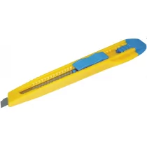 Donau Nóż biurowy 9mm, plastikowy, z blokadą, niebiesko-żółty 7945001-99 - Nożyki biurowe - miniaturka - grafika 2