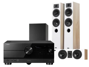 Kino domowe Yamaha RX-A4A (czarny) +Diva 5 (dąb) + Diva 7 (dąb) + Basso 880 (czarny) - Kino domowe - miniaturka - grafika 1