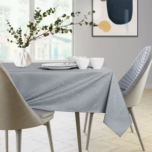 Obrus Gaia Szary Tłoczony Roślinny 120 koło AmeliaHome - TCLOTH/AH/GAIA/HMD/LIGHTGREY/R120X120 - Obrusy i serwetki - miniaturka - grafika 3