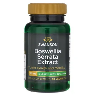 Swanson 5-loxin Boswellia Serrata Ekstrakt, suplement diety, 60 kapsułek Duży wybór produktów |  od 199.99zł | Szybka wysyłka do 2 dni roboczych! | 3464561 - Stawy, mięśnie, kości - miniaturka - grafika 1