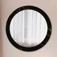 Lustra - Lustro dekoracyjne okrągłe Czarny marmur - miniaturka - grafika 1