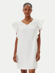 Fracomina Sukienka koktajlowa FR25SD1024W46001 Écru Regular Fit - Sukienki - miniaturka - grafika 1