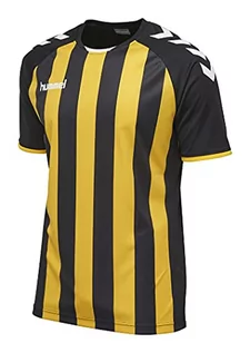 Koszulki męskie - Hummel Hummel Core Striped Ss koszulka męska wielokolorowa Mehrfarbig (Black/Sports Yellow) X-L 30013-206-Large - grafika 1