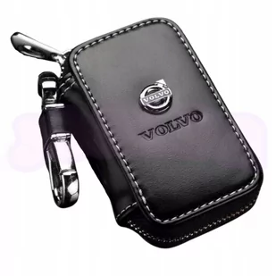SKÓRZANE ETUI na klucze VOLVO logo KLUCZYK samochodowy ELEGANCKI brelok - Etui na klucze - miniaturka - grafika 1