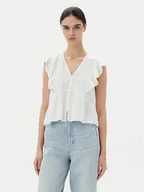 Bluzki damskie - ONLY Bluzka Rian 15349090 Biały Regular Fit - miniaturka - grafika 1