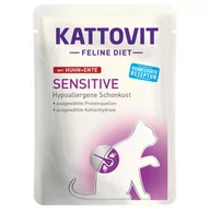 Mokra karma dla kotów - Kattovit Sensitive, kurczak i kaczka - Kurczak i kaczka, 6 x 85 g - miniaturka - grafika 1