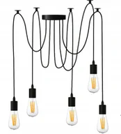 Lampy sufitowe - Lampa sufitowa wisząca Pająk 5x E27 Led żyrandol loft SuperLED - miniaturka - grafika 1