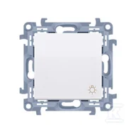 Klawisze i ramki - Przycisk "światło" (moduł) 10 AX, 250 V~, zaciski szybkozłącza, biały Simon10 - miniaturka - grafika 1