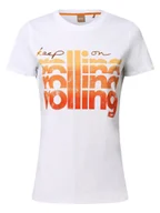 Koszulki i topy damskie - BOSS Orange - T-shirt damski  C_Elogo_17, biały - miniaturka - grafika 1