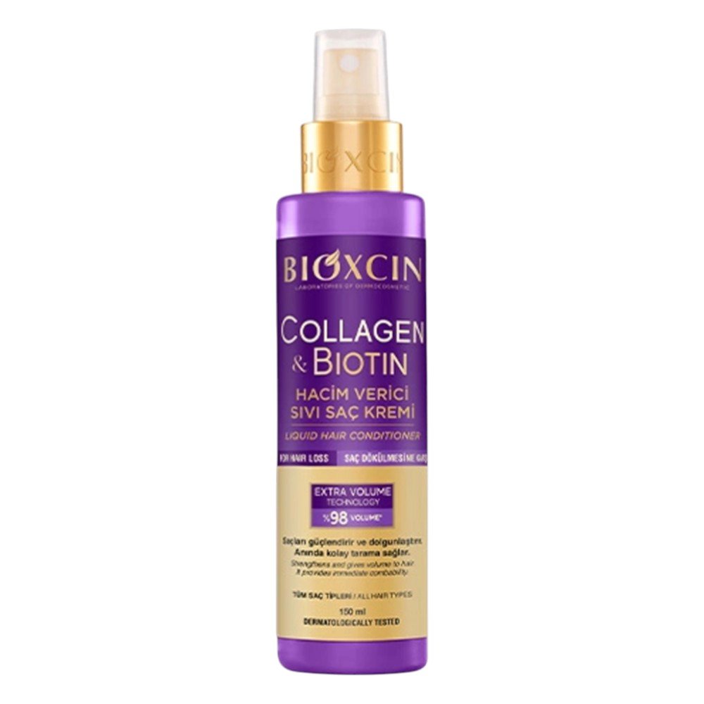 Bioxcin Collagen & Biotin Odżywka w płynie dodająca włosom objętości