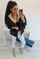 Kurtki damskie - KATANA KURTKA JEANSOWA NA MISIU OCIEPLANA MARINA JEANS  BLACK - ETNEE - miniaturka - grafika 1