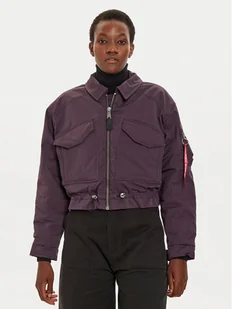 Alpha Industries Kurtka bomber 148011 Fioletowy Regular Fit - Kurtki damskie - miniaturka - grafika 1