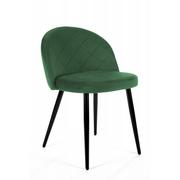 Krzesła - 4x Welurowe krzesło tapicerowane pikowane SJ.077 Butelkowa Zieleń - miniaturka - grafika 1