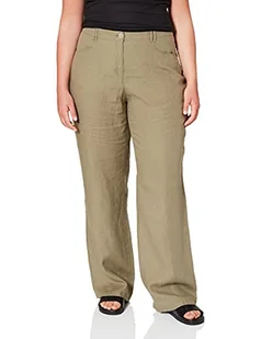 BRAX Damskie spodnie lniane w stylu Farina, khaki, 36W / 30L - Spodnie damskie - miniaturka - grafika 1