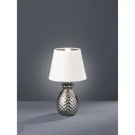 Lampy stojące - Reality Leuchten Ceramiczna lampa stołowa Pineapple, srebrna - miniaturka - grafika 1