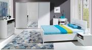 Meble do sypialni - Sypialnia NEW YORK łóżko z tapicerowanym wezgłowiem - miniaturka - grafika 1